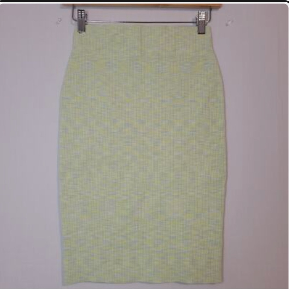 Express Green Knee-Length Pencil Skirt for Work